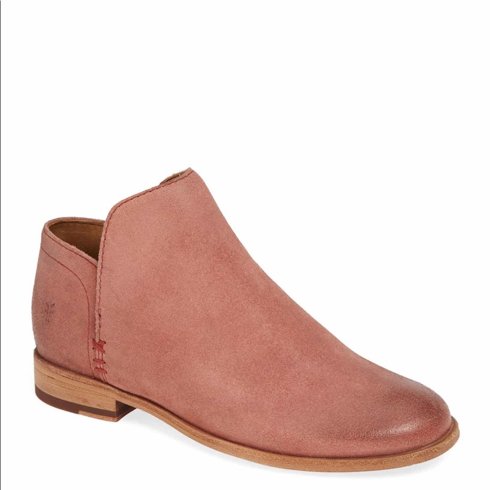 New Frye Elyssa Leather Booties Boots in Rosewood
